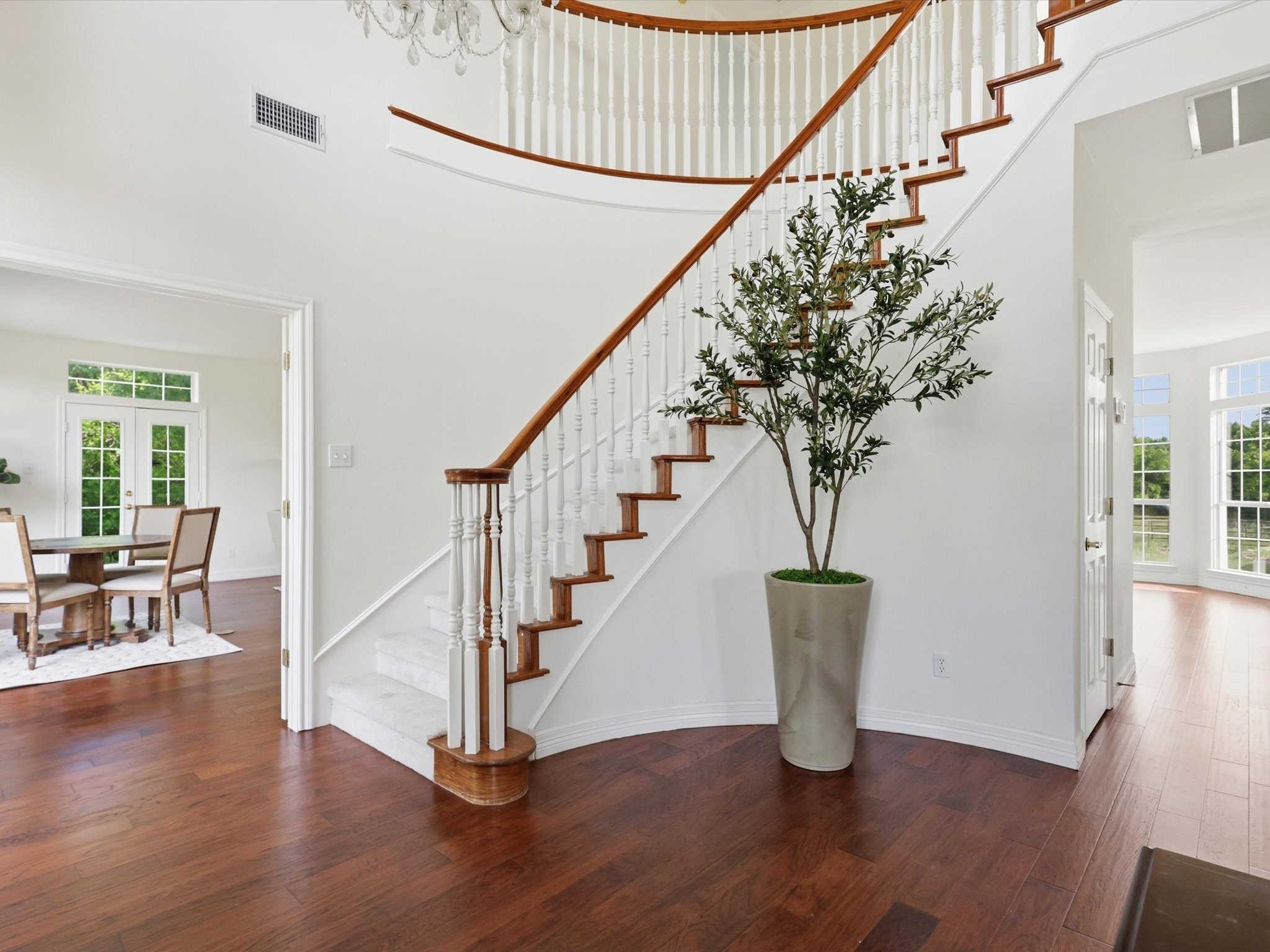 Aledo estate - curved staircase entry